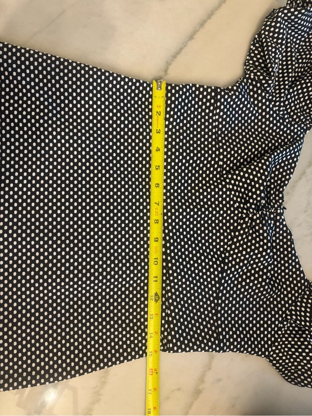 Betsey Johnson Polka Dot ruched pin up retro glam midi dress puff sleeve Sz 8 - Picture 8 of 9